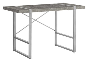 English Elm Computer Desk - Contemporary Grey Concrete & Metal Design For Stylish Home Office Workspace Solutions B2710P219884