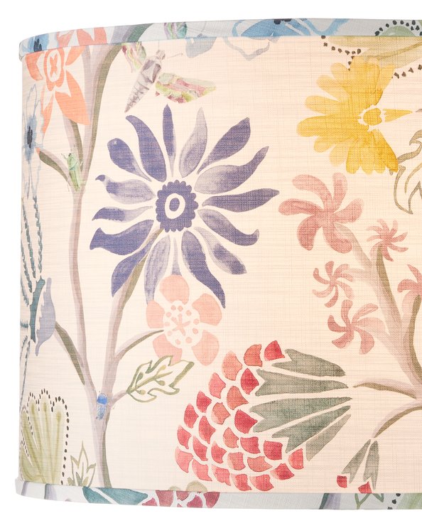 Currey & Company Madeline Drum Lamp Shade - Colorful Wildflower Pattern By Lacefield Designs For Vibrant Decor Style Multi,Color Cotton 0900-6010-currey-company