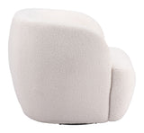 Govan Swivel Chair Ivory 109912 Zuo Modern