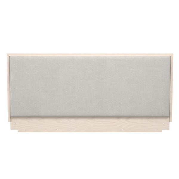 English Elm Upholstered Canvas and Oak Veneer Headboard for Modern Minimalist Bedroom Decor Light Oak B2733P436847