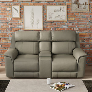 English Elm Oslo Dual Power Reclining Love Seat With Console - Premium Comfort, Usb Ports, And Stylish Design! B339P411565