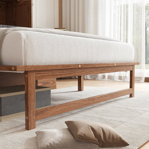 English Elm Full Size Pine Cabinet Murphy Bed with Usb Charging Side Shelves for Guest Rooms W504S00221