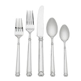 Kate Spade Abington Square 5-Piece Stainless Steel Flatware Set, Tarnish-Resistant