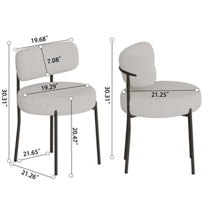 English Elm 63" Modern-Medieval Cream Mdf Dining Table Set With 4 Cushioned Chairs - Stylish & Versatile Design W2189S00707