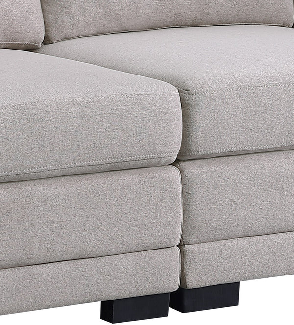 English Elm Sabbia Low Profile Linen Loveseat with Pocket Coil Cushions for Modern Living Rooms B2749S00068