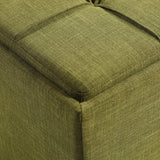 OSP Home Furnishings Rockford Storage Ottoman Green