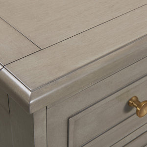 English Elm Jennifer Taylor Home - Dauphin Handpainted Entryway Storage Cabinet with Bamboo Motif, Grey Cashmere Wood, 46x20x46 B2719P238531