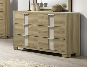 English Elm 1pc Tall Chest Five Drawer Wooden Bedroom Storage Cabinet with Metal Hardware and Sleek Profile Driftwood 59.88 L x 18.94 W x 37.48 H B2741P348928