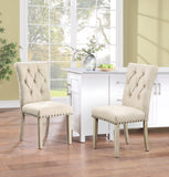 OSP Home Furnishings Preston Dining Chair  - Set of 2 Burlap