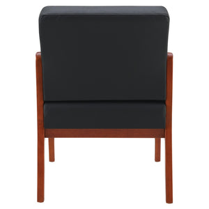 OSP Home Furnishings Wood Guest Chair with Cherry Finish Frame and Memory Foam Seat for Executive Offices Cherry WD587-U6