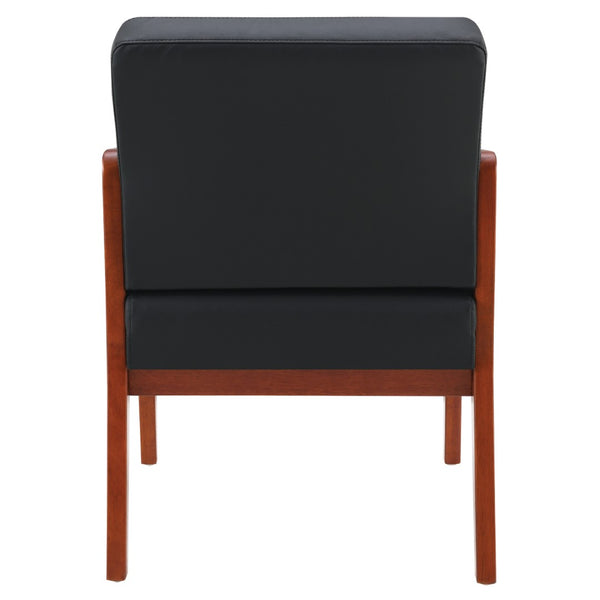 OSP Home Furnishings Wood Guest Chair with Cherry Finish Frame and Memory Foam Seat for Executive Offices Cherry WD587-U6