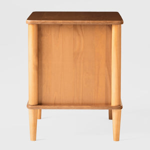 Spindle Mid-century Modern Nightstand with Drawer and Open Cubby for Stylish Storage Solutions