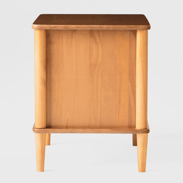 Spindle Mid-century Modern Nightstand with Drawer and Open Cubby for Stylish Storage Solutions