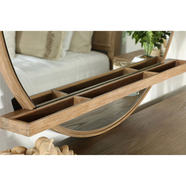 English Elm Stevie Sand Wash/Grey 4-Piece Queen Bedroom Set - Mid-Century Modern Style With Smart Storage Solutions B062S01175-GIGA