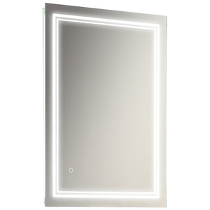 English Elm kleankin 32" x 24" LED Bathroom Mirror with Touch Button, IP44 Waterproof, Plug-In, Aluminum Frame, Dual Mounting Options W2225P217006