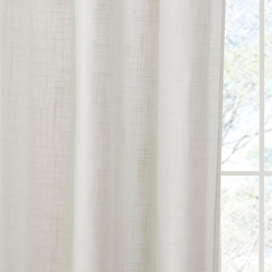 JLA Home Madison Park - Linen Kyler Light-Filtering Curtain Panels Pair — Textured Linen-Blend, OEKO-TEX, Soft White Drapes Ivory MP40-7983