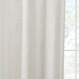 Madison Park Kyler Casual Linen Blend Light Filtering Curtain Panel Pair MP40-7983 White