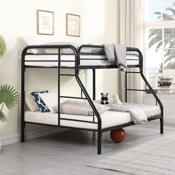 English Elm Celeste Modern Twin Over Full Metal Bunk Bed With Rung Ladder - Stylish Space-Saving Design B062P340732