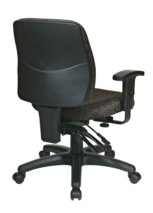 OSP Home Furnishings Mid Back Ergonomic Office Chair with Lumbar Support and Pneumatic Height Adjustment 33327-30