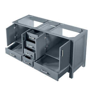 English Elm Dark Grey Double Bath Vanity - 60" W Stylish Storage Solution With Soft-Close Drawers & Easy Setup B2731P258876