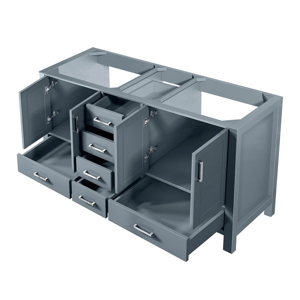 English Elm Dark Grey Double Bath Vanity - 60" W Stylish Storage Solution With Soft-Close Drawers & Easy Setup B2731P258876