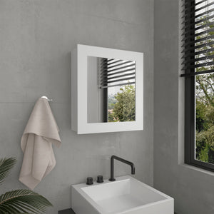 English Elm Luma Mirrored Medicine Cabinet 18.6" W x 5.7" D x 20.5" H Wall Organizer with Two Shelves, Sleek Durable Design White 24.9 L x 20.1 W x 4 H B070P234354