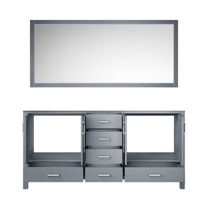 English Elm Dark Grey Double Bath Vanity Set With 72" Width, 28" Mirror & Ample Storage For Modern Spaces B2731S00519