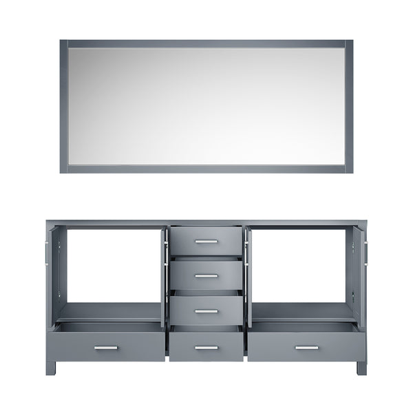 English Elm Dark Grey Double Bath Vanity Set With 72" Width, 28" Mirror & Ample Storage For Modern Spaces B2731S00519