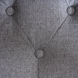 English Elm Tufted Linen Corduroy Accent Chair Studded Trim Mid Century Modern Bedroom Lounge W3523P450234