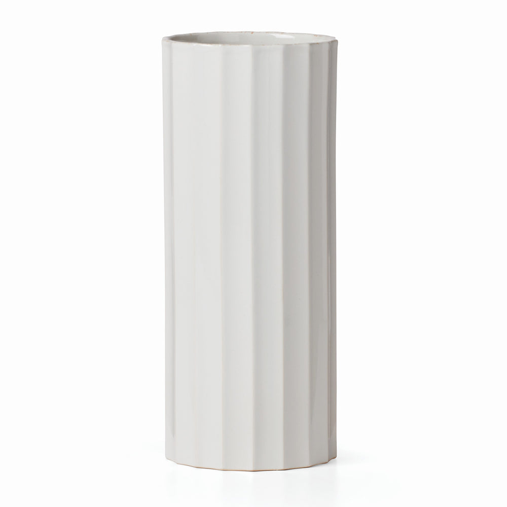 Lenox French Perle Scallop Cylinder Vase White, OFF WHITE STONEWARE 895081