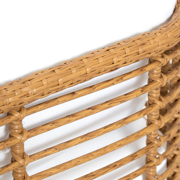 English Elm Christopher Knight Home® - NIC Club Chair Brown PE Rattan with Acacia Wood Legs, Modern Outdoor Wicker, Water-Resistant Cushion 71339.00LBRN