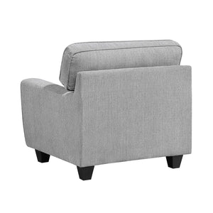 English Elm Contemporary Chenille 3 Piece Sofa Set with Pocket Coil Support and Reversible Cushions Gray B011S02476