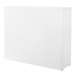 OSP Home Furnishings 36wx12dx30h Compact Laminate Bookcase with Thick Shelves for Office or Home Use White LBC361230-WHT