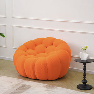 English Elm Bubble Bubble Armless Sofa Orange Modular Seat — Breathable 3D Knit, High-Density Foam Comfort, Kid-Safe Design B341P320929