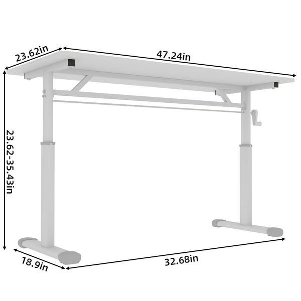 English Elm Adjustable Study Desk For Home & Office – Ergonomic Height-Adjustable Design, Compact & Stylish Workspace W1935P338371