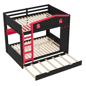 English Elm Twin Xl Solid Pine Loft Bed with Built-in Led Lighting and Storage Shelves W1580S00393