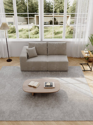 English Elm Single Corduroy Modular Seat Unit Cloud Cushion Comfort for Living Room Sectionals Grey W2656P312086