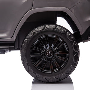 English Elm Licensed Lexus Lx600 24v Two Seater Kids Ride on Suv with Remote and Suspension Gray W1578P339058