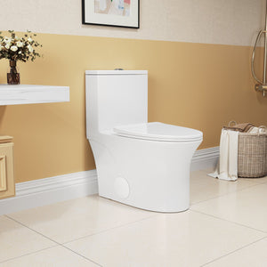 English Elm 1.1/1.6 Gpf Elongated One-piece Toilet Skirted Ceramic Comfort Height Watersense B2724P246933
