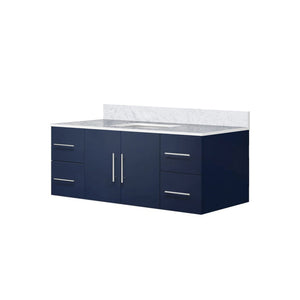 English Elm Navy 48" Bath Vanity with Carrara Marble Top — Solid Wood, Soft-Close Drawers & Spacious Storage B2731P258486