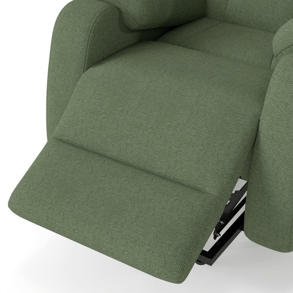 English Elm Power Lift Recliner For Seniors - Elegant Electric Chair With Remote Control & Side Pocket, Dark Green Velvet W1028S00056-GIGA