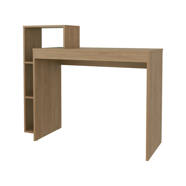 English Elm Natural Oak Computer Desk – Stylish 3-Shelf Design For Small Spaces, Home Offices & Living Rooms B062P290241