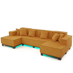 English Elm Swivel Barrel Accent Chair Chenille Tufted Round Club Seat for Living Room Lounge Orange N719S002220G