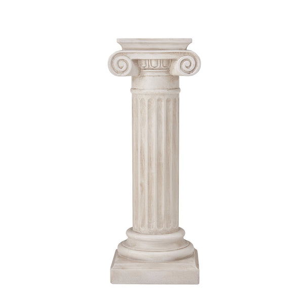 English Elm 39.3-inch Handcrafted Classical Column Pedestal for Entryway or Living Room Decor N772P389406W