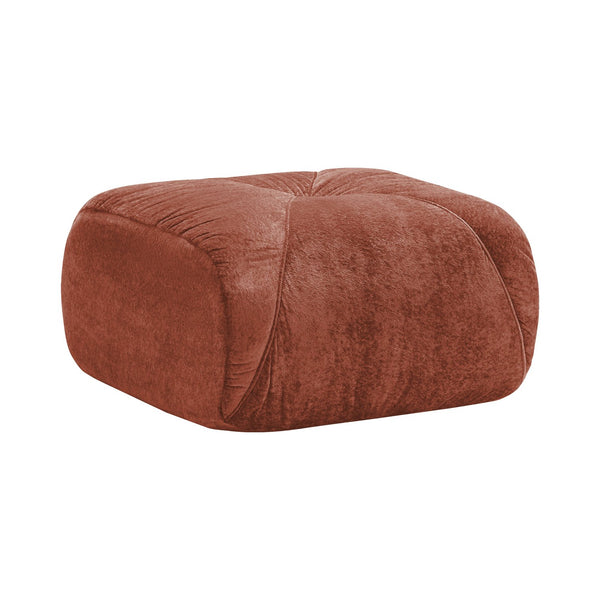 English Elm Ottoman Velvet Tufted Modular Cloud Sofa Plush High Density Foam Living Room Seating Red W714P387031
