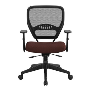 OSP Home Furnishings Air Grid Ergonomic Mesh Office Chair with Lumbar Support and Greenguard Certified Airflow Icon Burgundy 5500SL-227
