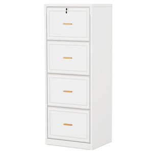 English Elm Spacious Four Drawer Locking Filing Cabinet Mdf Build for Home or Office Use T3971P462310