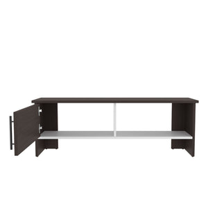 English Elm Tv Stand In Dark Oak - Modern Design With 1 Door & 1 Open Shelf For Organized Entertainment Spaces B097P296876-GIGA