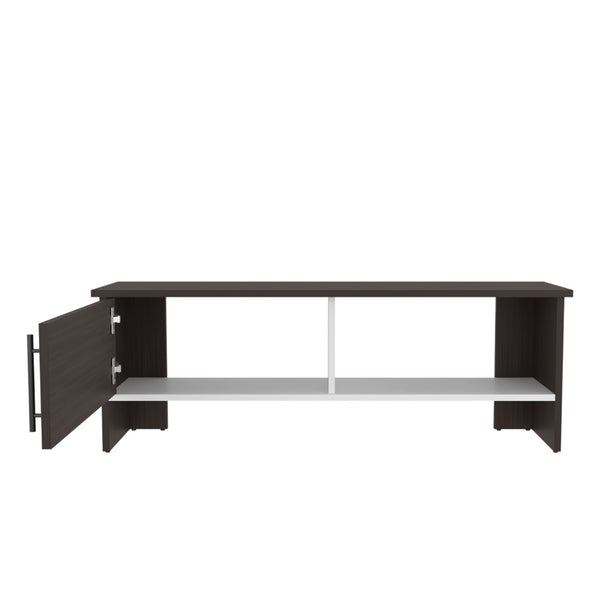 English Elm Tv Stand In Dark Oak - Modern Design With 1 Door & 1 Open Shelf For Organized Entertainment Spaces B097P296876-GIGA