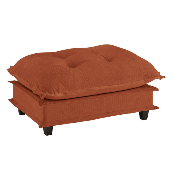 English Elm 73 Chenille Modular Sectional Sofa Deep Seat Cushions Casual Luxe Living Room Orange W714P448405
